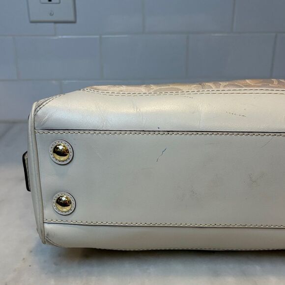 Coach Bag Purse Handbag Optic C Signature Logo Double Handle Doctor Satchel - Picture 8 of 16